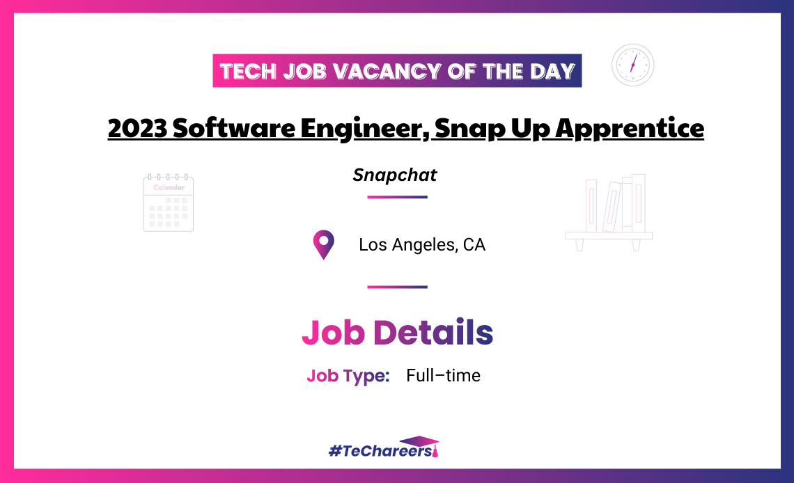 2023 Software Engineer, Snap Up Apprentice Software Unplugged